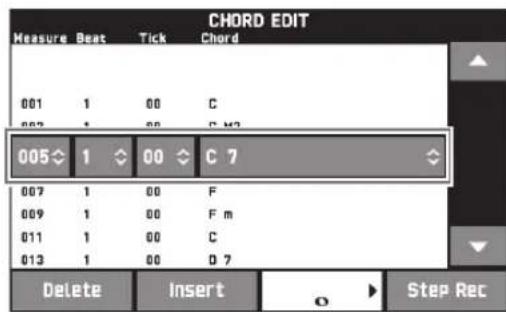 CASIO Privia PX-560 - ■Preset-Akkorddaten bearbeiten - 1
