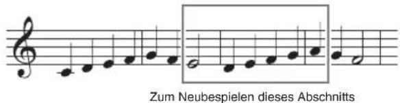 Zum Neubespielen dieses Abschnitts