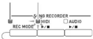 SING RECORDER MIDI REC MODE AUDIO +/■ +/■