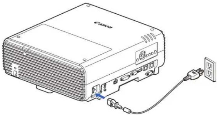 CANON REALiS WUX500 - Plugging the Projector In - 1
