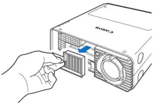 CANON REALiS WUX500 - 4Remove the air filter. - 1
