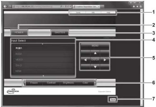 PANASONIC PT-DZ870U - Control page - 1