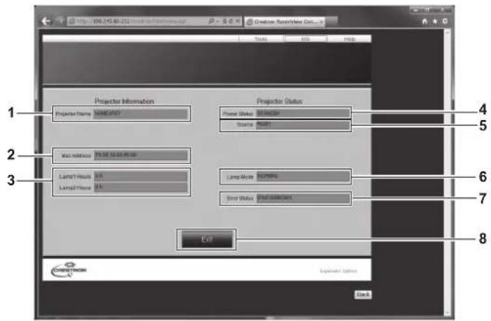 PANASONIC PT-DZ870U - [Info] page - 1