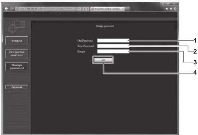 PANASONIC PT-DZ870U - [Change password] (For user rights) - 1