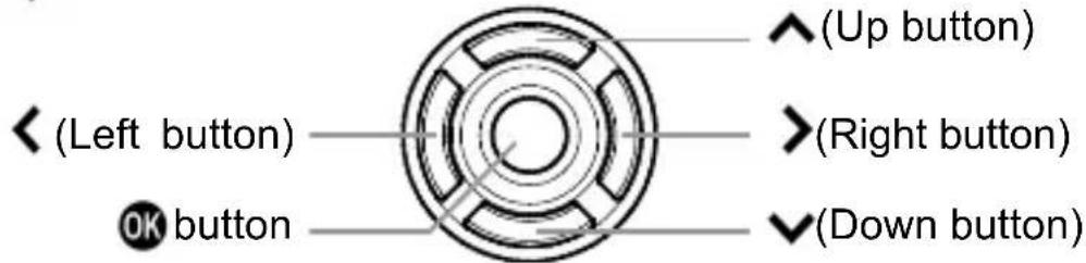 (Up button) (Left button) (Right button) OK button (Down button)