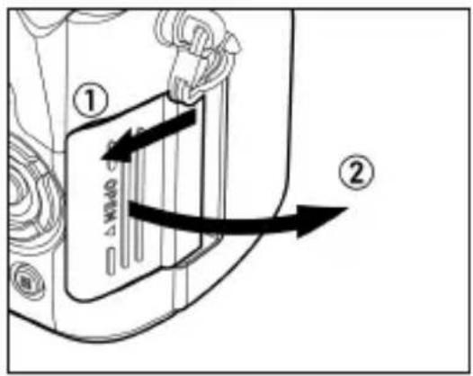 Diagram showing two labeled parts (① and ②) with arrows indicating directional flow or movement, possibly illustrating a process or system.
