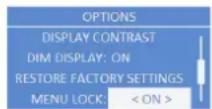 ELECTRO-VOICE ETX-10P - Menü MENU LOCK - 1