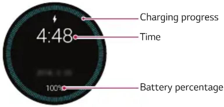 Charging progress Time 4:48 Battery percentage 100%