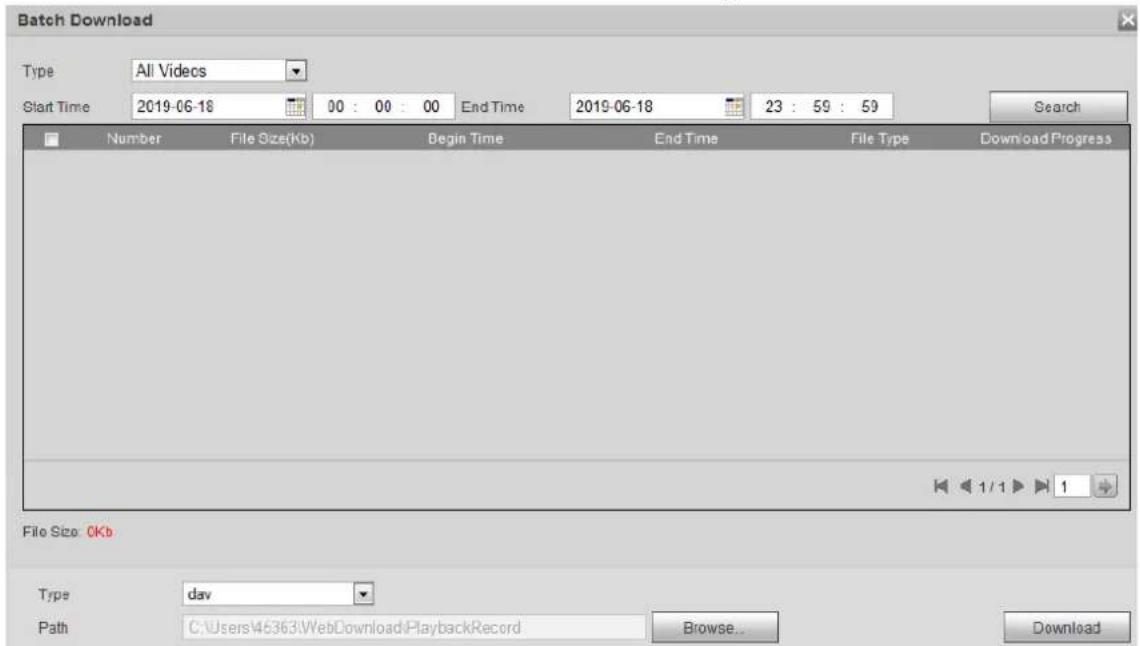 Dahua Technology IPC-HDW3541T-ZAS - Downloading Files in Batches - 1