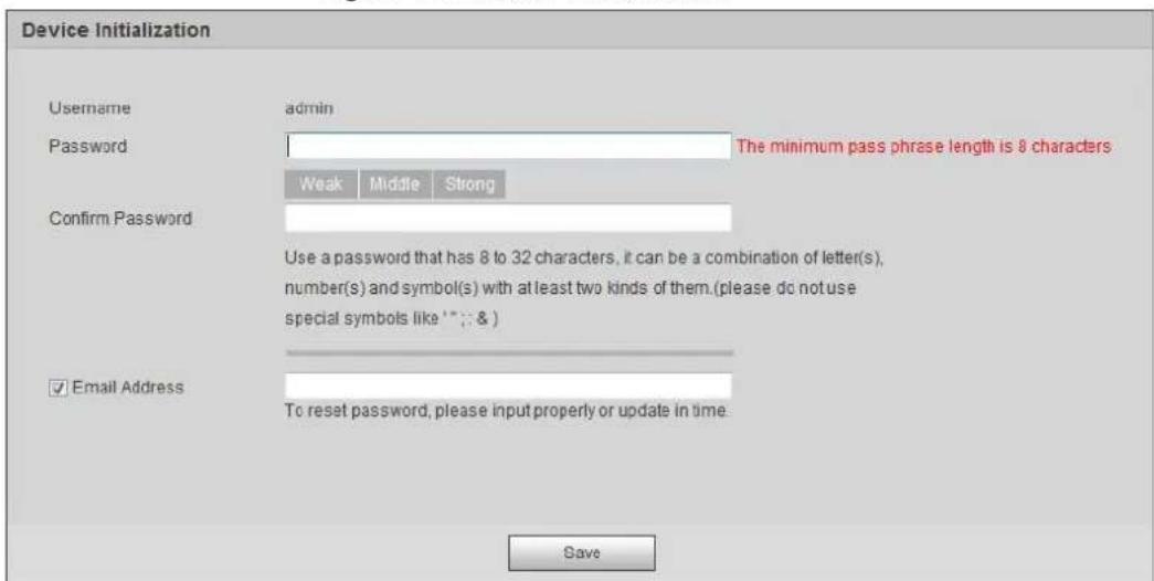 Dahua Technology IPC-HFW3841E-AS - Device Initialization - 3