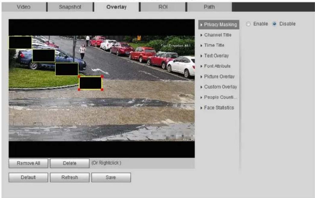 Dahua Technology IPC-HFW3841E-AS - Configuring Privacy Masking - 1