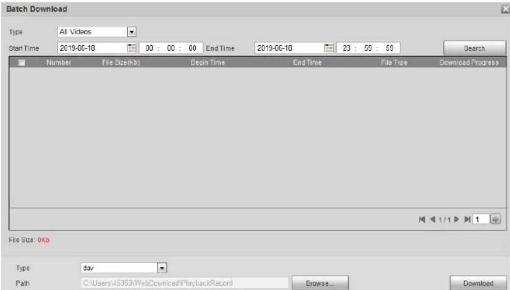 Dahua Technology IPC-HFW3841E-AS - Downloading Files in Batches - 1