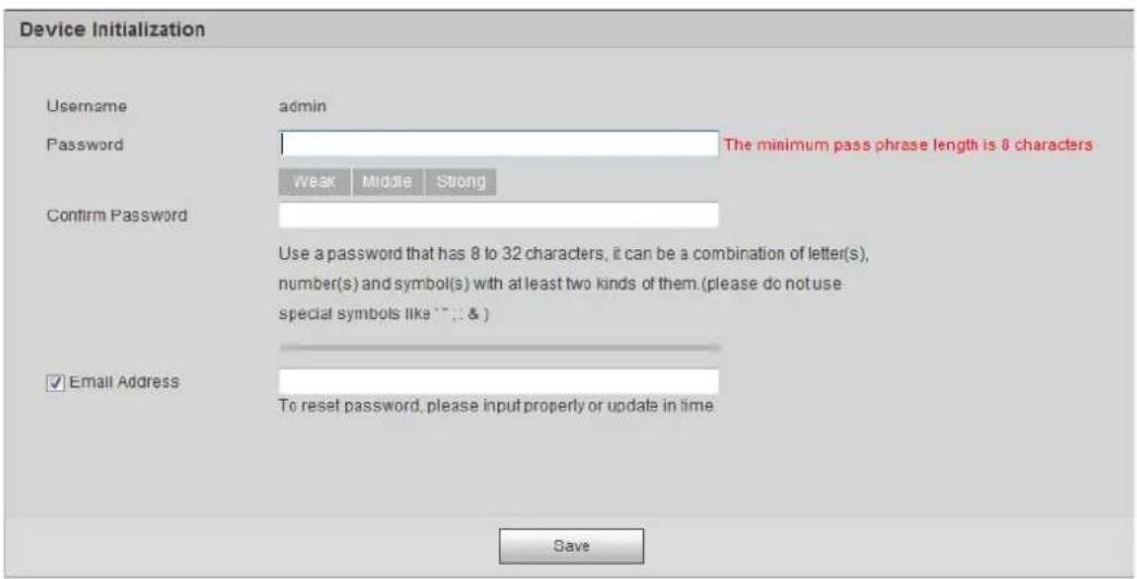 Dahua Technology IPC-HDBW3841E-AS - Device Initialization - 3