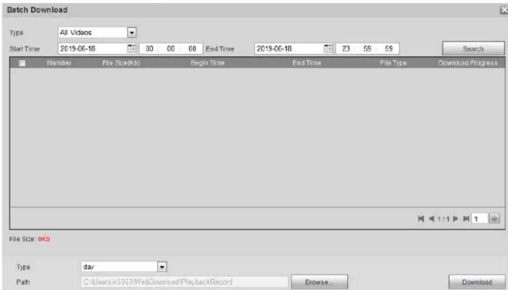 Dahua Technology IPC-HDBW3841E-AS - Downloading Files in Batches - 1