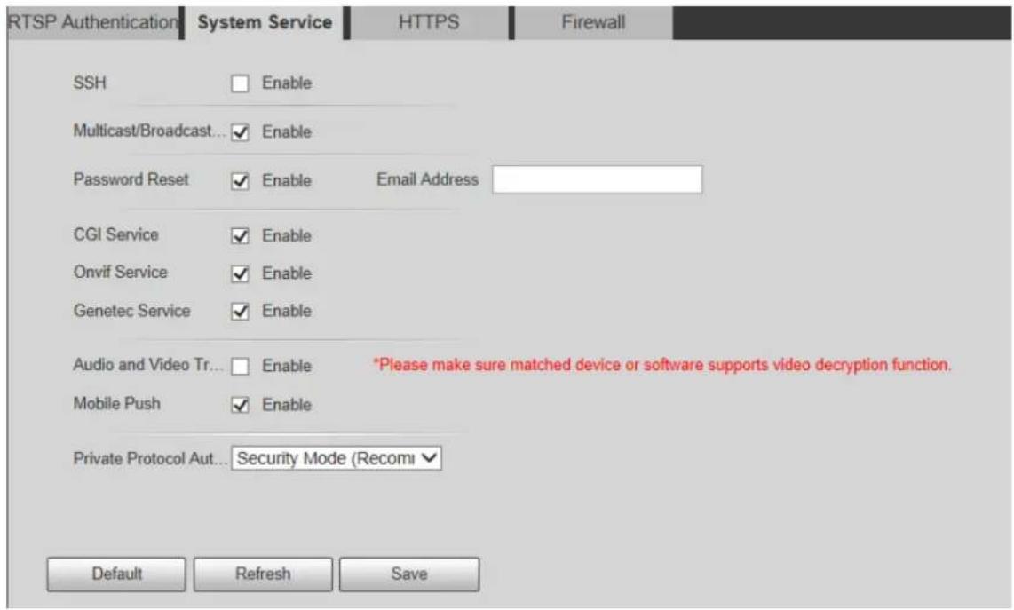 Dahua Technology PTZ1A225-HNR-XA - System Service - 1