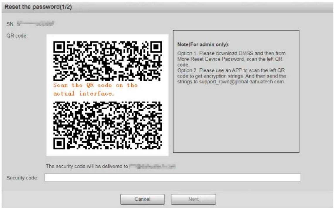 Dahua Technology PTZ1A225-HNR-XA - Resetting Password - 4