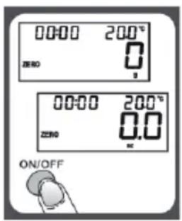 0:00 200° ZERO 00:00 200° ZERO 0.0 ON/OFF