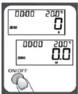 00:00 200°C ZERO 00:00 200°C ZERO 0.0 M ON/OFF