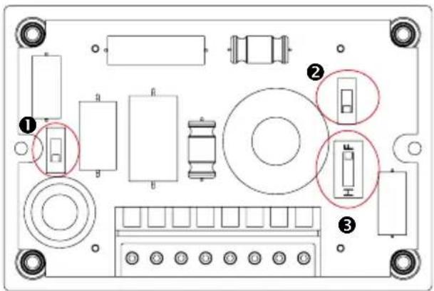 Technical diagram of an electronic device with labeled components and highlighted parts