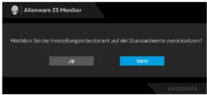ALIENWARE AW2521HFA - HINWEIS: Die Meldung könnte je nach angeschlossenem Eingangssignal leicht unterschiedlich sein. - 1