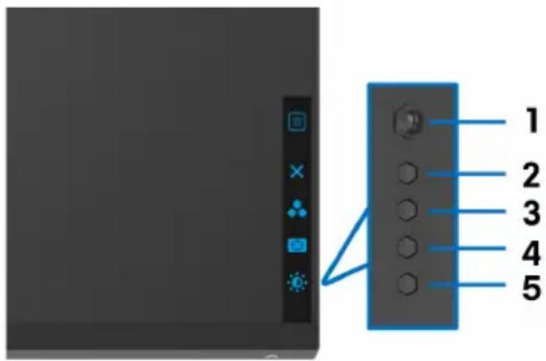 ALIENWARE AW2521HFA - Hintere Bedienfeldtasten verwenden - 1