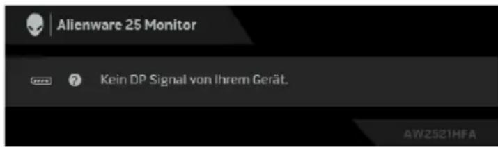 ALIENWARE AW2521HFA - HINWEIS: Die Meldung könnte je nach angeschlossenem Eingangssignal leicht unterschiedlich sein. - 1