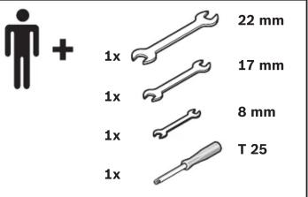 + 1x 1x 1x 1x 22 mm 17 mm 8 mm T 25