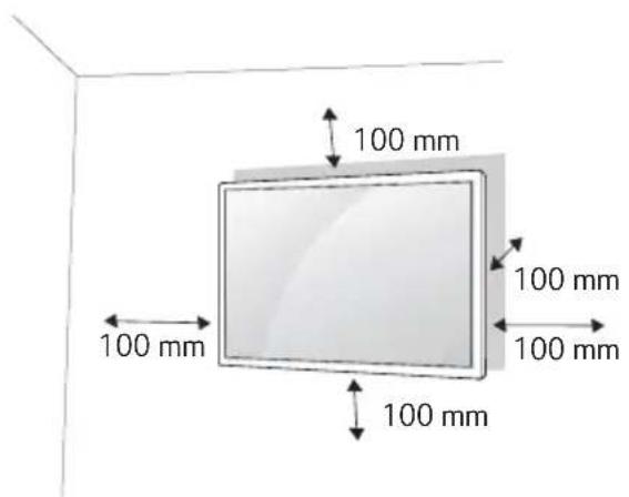 LG 75TC3D - Installation an einer Wand - 1