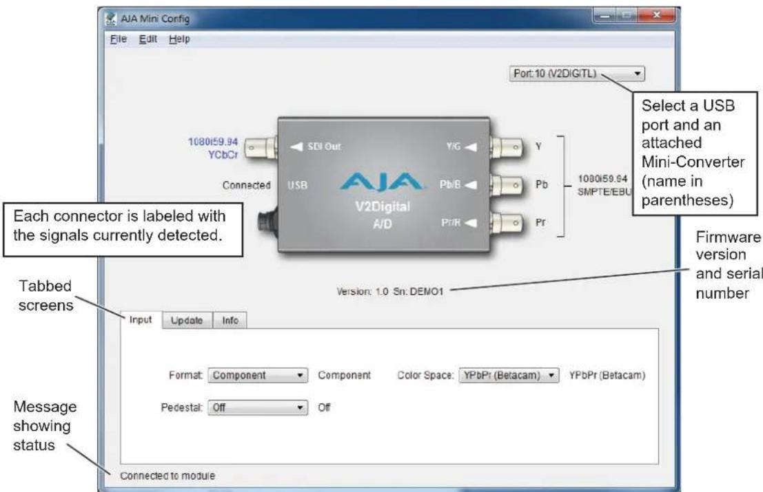 AJA V2Digital - Operating MiniConfig - 1