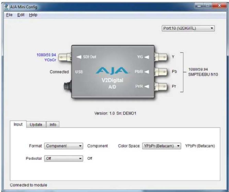 AJA V2Digital - Input Tab Screen - 1