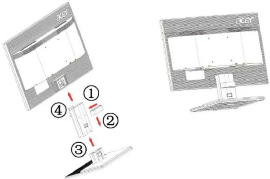 ACER V226WL - Attaching the Base - 2
