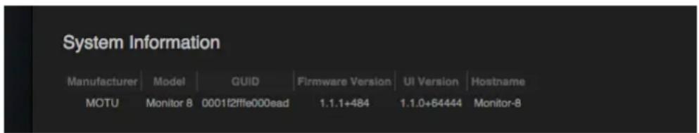 MOTU Monitor 8 - Why does the firmware update require a network cable? - 1