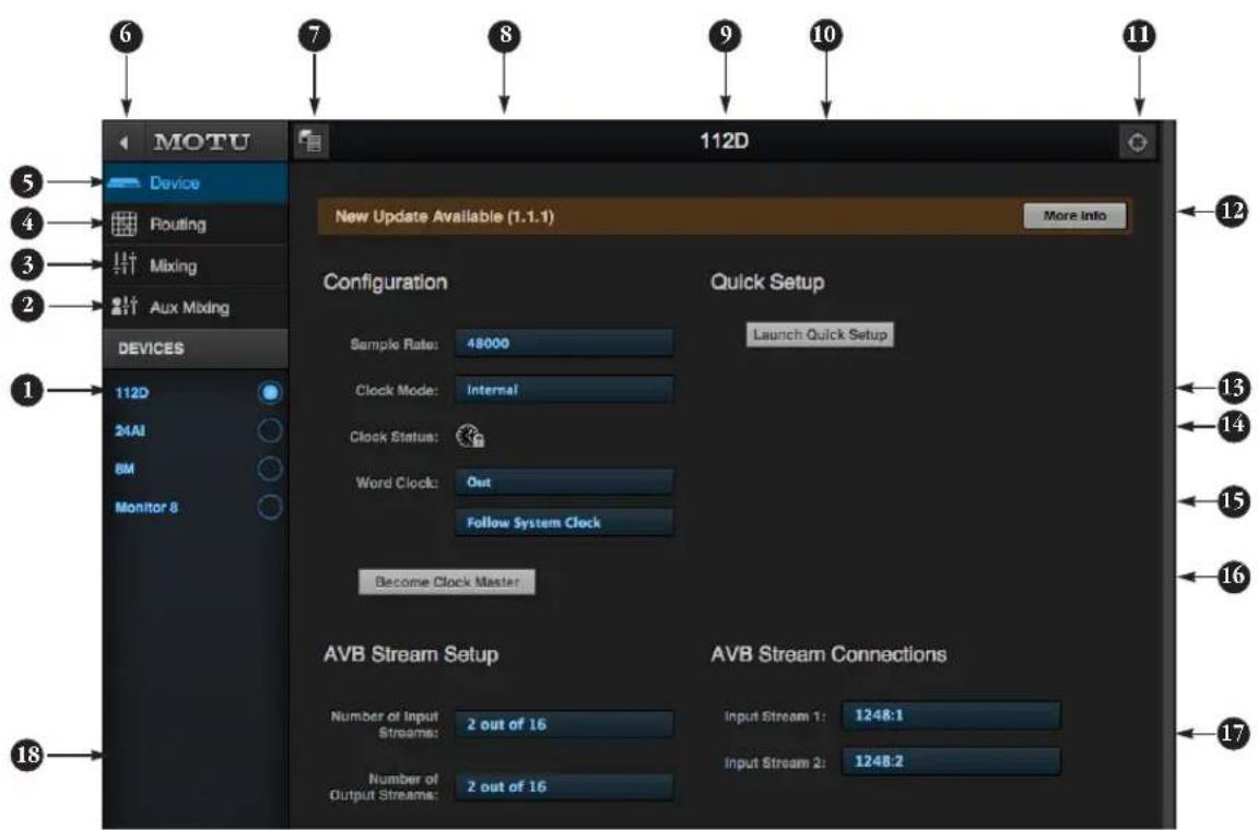 MOTU 112D - Obtaining the 112D's IP address - 1
