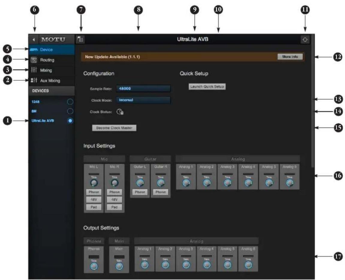 MOTU UltraLite AVB - Obtaining the UltraLite AVB's IP address - 1