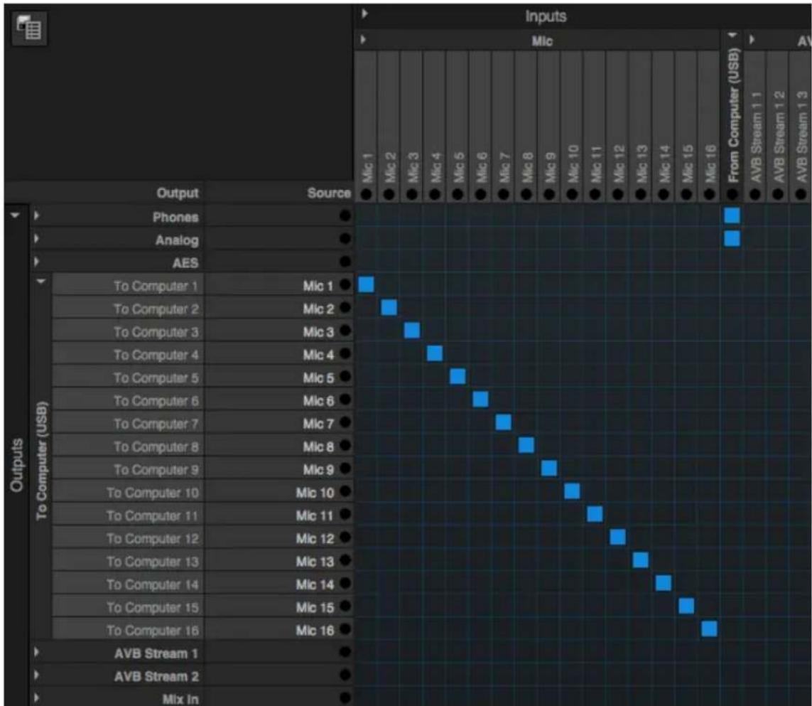 MOTU Stage-B16 - Streaming computer audio to and from the on-board mixer - 1