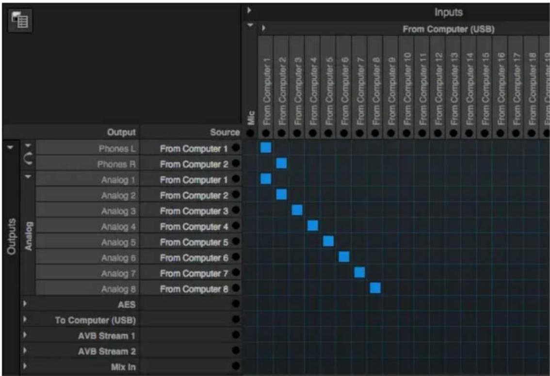 MOTU Stage-B16 - Configuration presets - 1