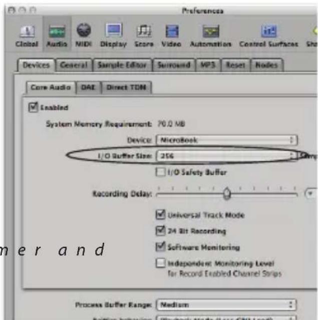 MOTU MicroBook IIc - ADJUSTING THE AUDIO I/O BUFFER - 4