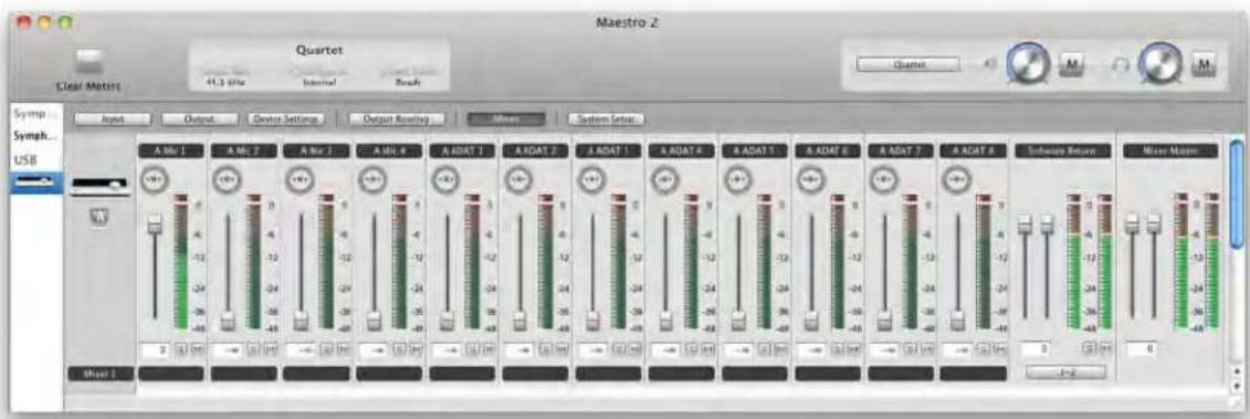 Apogee Quartet - Maestro Mixer Settings - 2