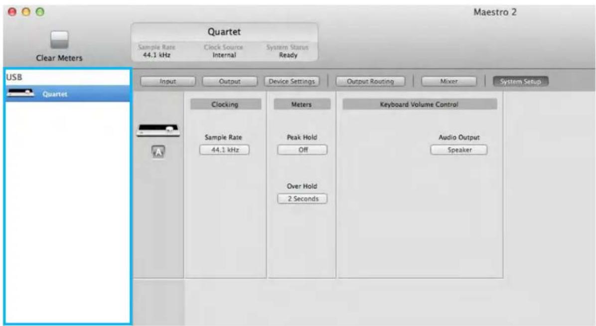Apogee Quartet - Devices Sidebar - 1