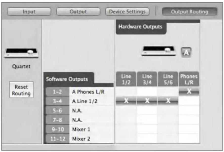 Apogee Quartet - Custom Output Routing - 1