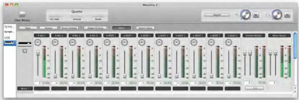 Apogee Quartet - Maestro Mixer Settings - 1