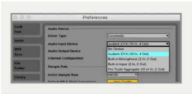 Audient iD14 - Operation with Ableton Live - 2