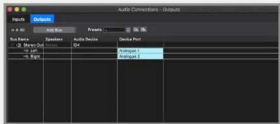 Audient iD14 - Devices > Audio Connections (F4) - 1
