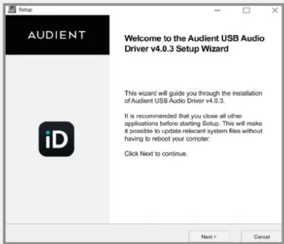 Audient iD14 - Reboot PC - 2