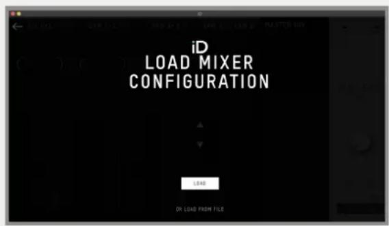 Audient iD14 - Loading a Mixer Configuration - 1