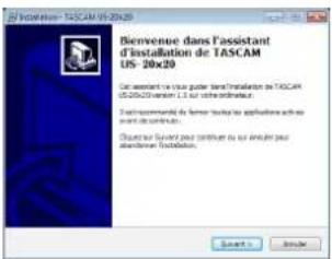 Bevienne dans l'assistant d'installation de TASCAM US 20x20 Le assistant de la Vici guitar dans installation de TASCAM (30.00.20 version 1.5 ou non-dominant) En commande de fermer tatsas et applications active out your service. Pour non font pour continuer ou la volume pour demonstrate installation.