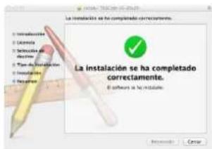 La instalación se ha completado correctamente. La instalación se ha completado correctamente. El software is ha instalación.
