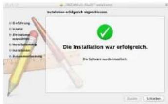 Installation erfolgreich angeschlossen Beführung Umsatz Veränderung wurzuführung Veränderung Automotive De Installation war erfolgreich. Die Software wurde install. Status: Sell/Action