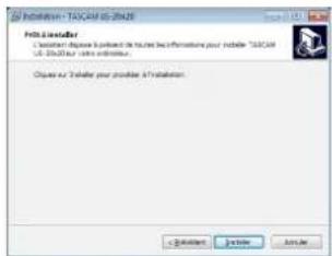 TASCAM US-20x20 - Procédures d'installation du pilote windows - 3