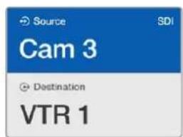 Source SDI Cam 3 Destination VTR 1